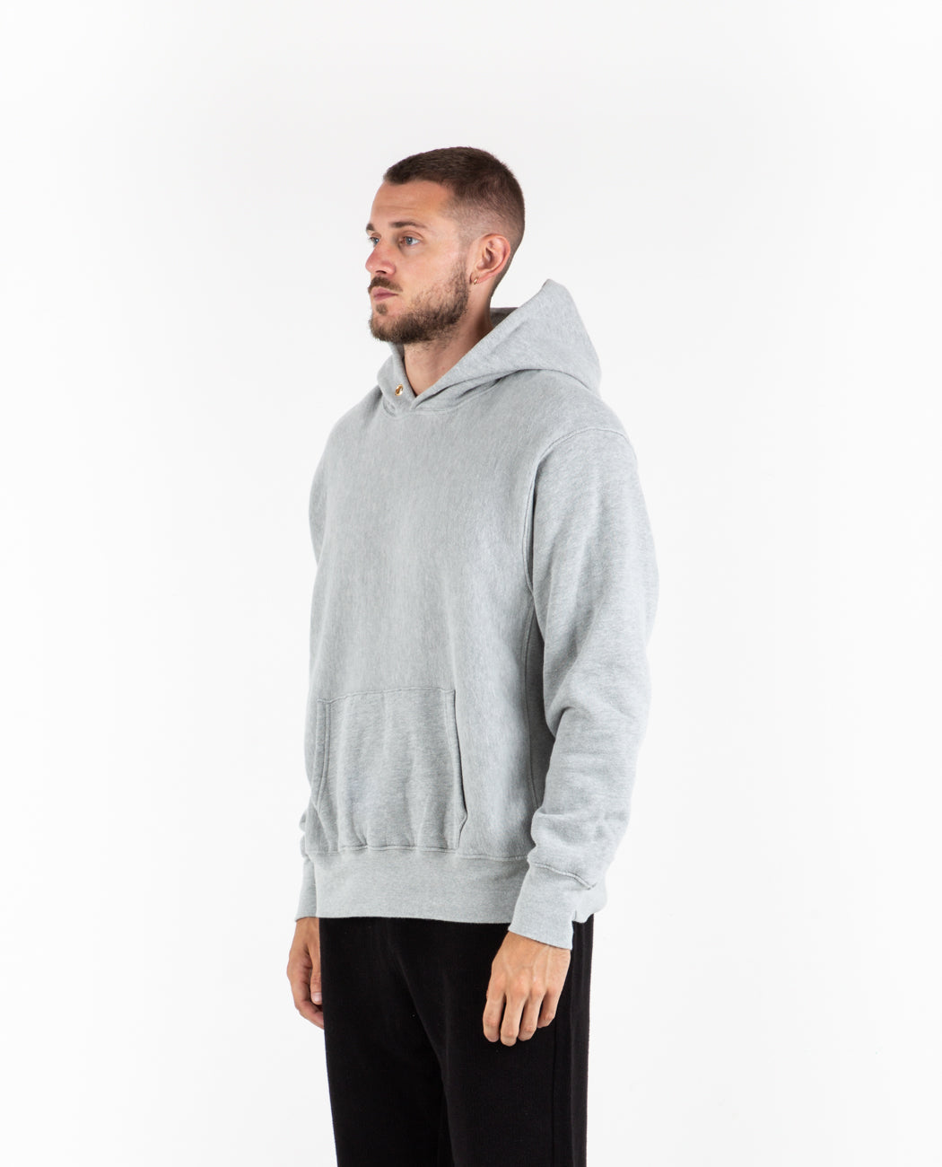 Cropped Hoodie Heather Men Sweaters + Sweatshirts LES TIEN