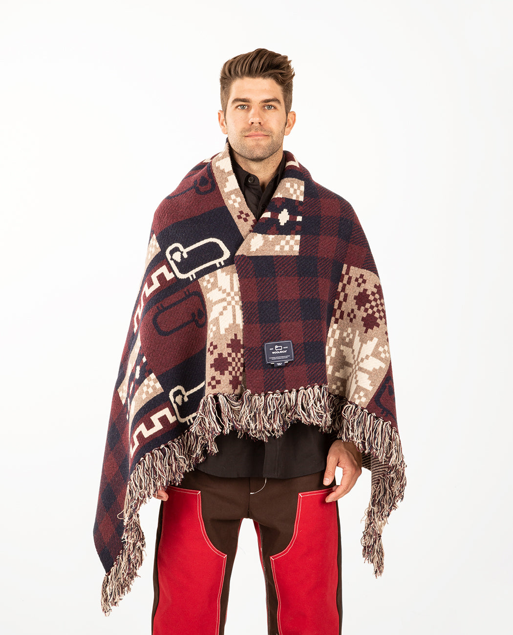 Knit Check Blanket Men Coats + Jackets WOOLRICH