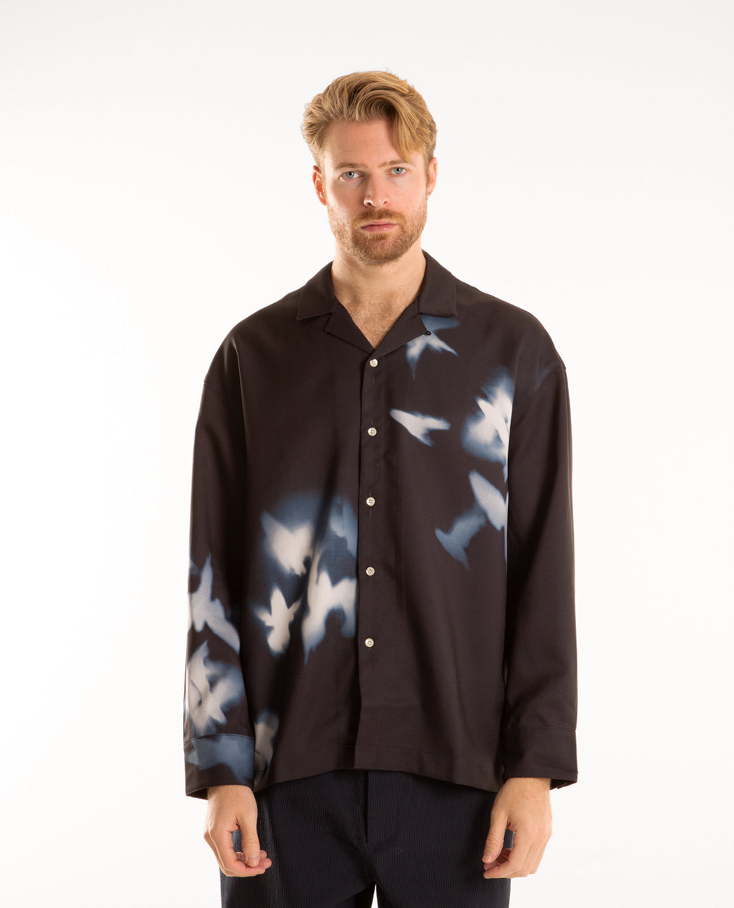 Flock Button-Up Shirt Men Shirts IISE