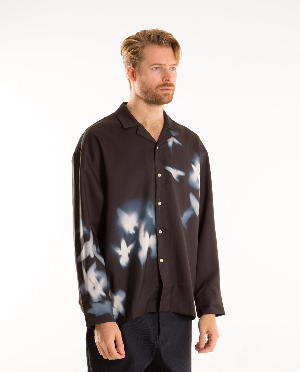 Flock Button-Up Shirt Men Shirts IISE