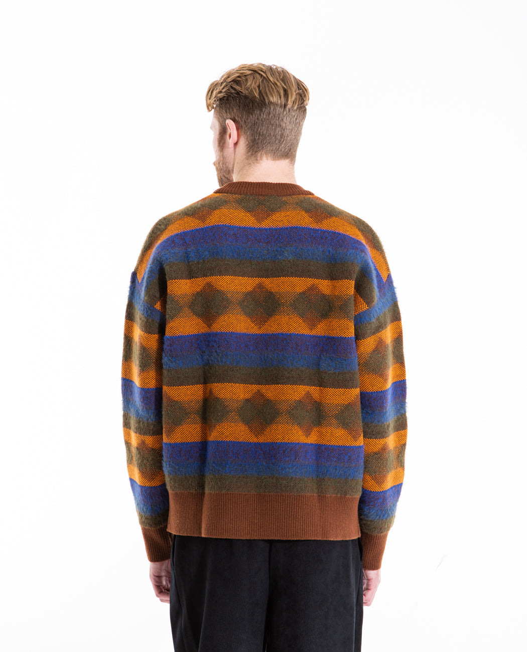 Jacquard Knit Pullover Men Sweaters + Sweatshirts AMOMENTO