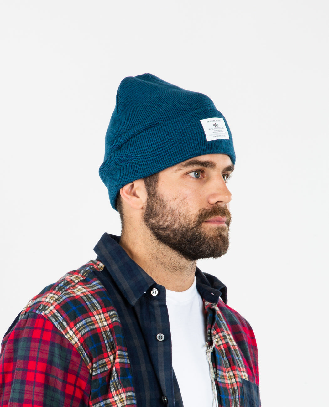 Essential Beanie Blue Men Hats ALPHA INDUSTRIES