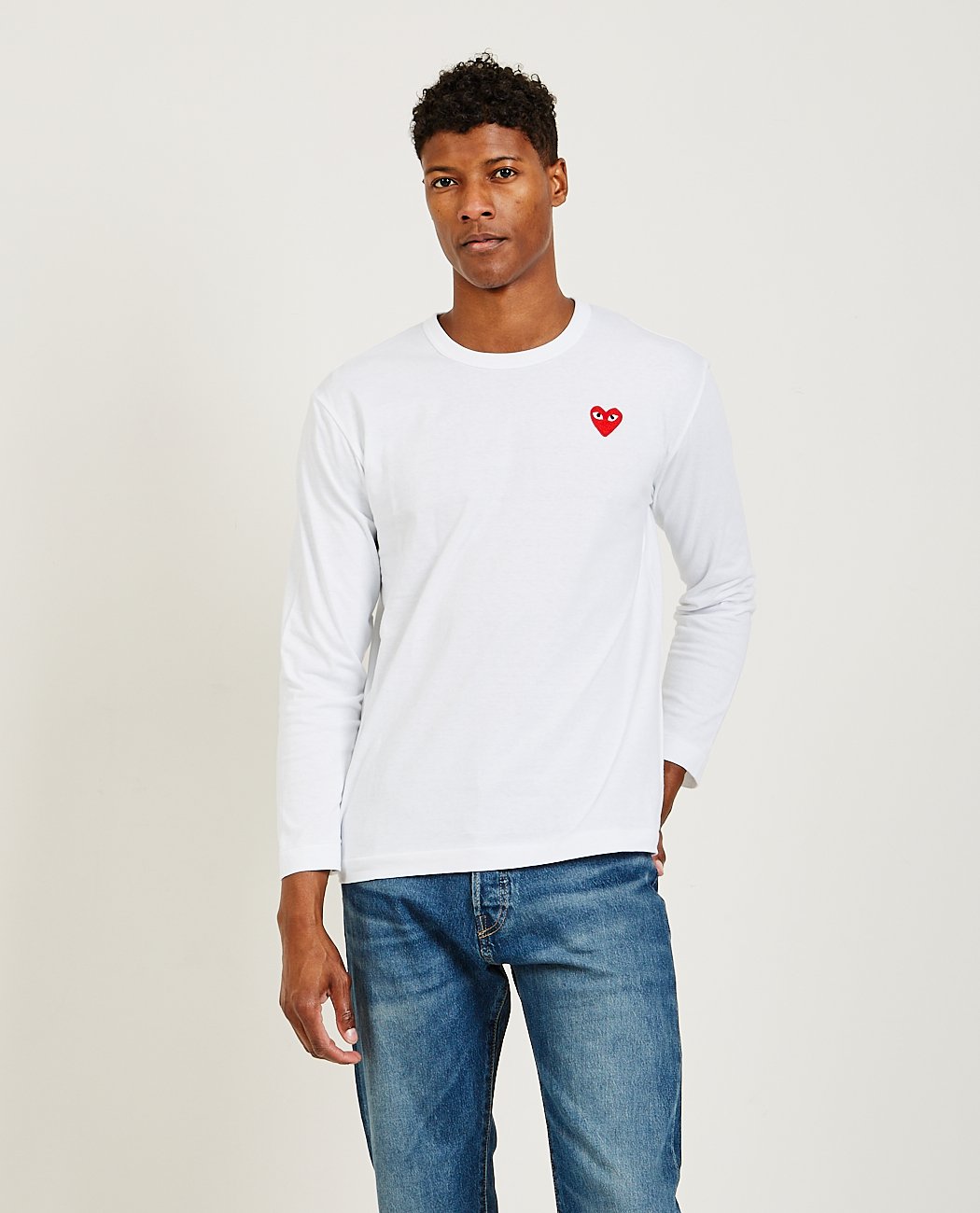 Red Heart Long Sleeve Tee-COMME DES GARÇONS PLAY-American Rag Cie
