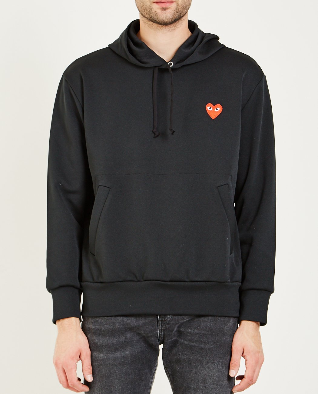 Red Heart Pullover Hoodie Black-COMME DES GARÇONS PLAY-American Rag Cie