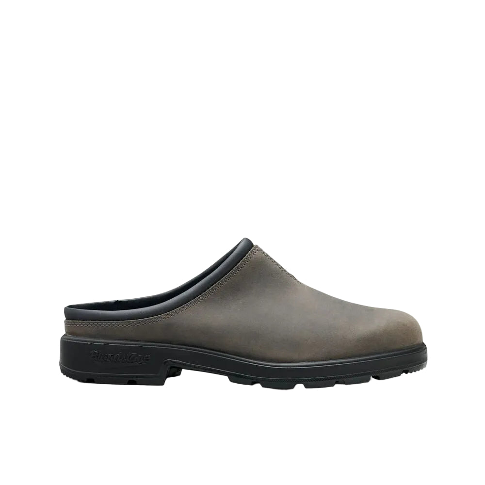 Gray clog shoe on a white background