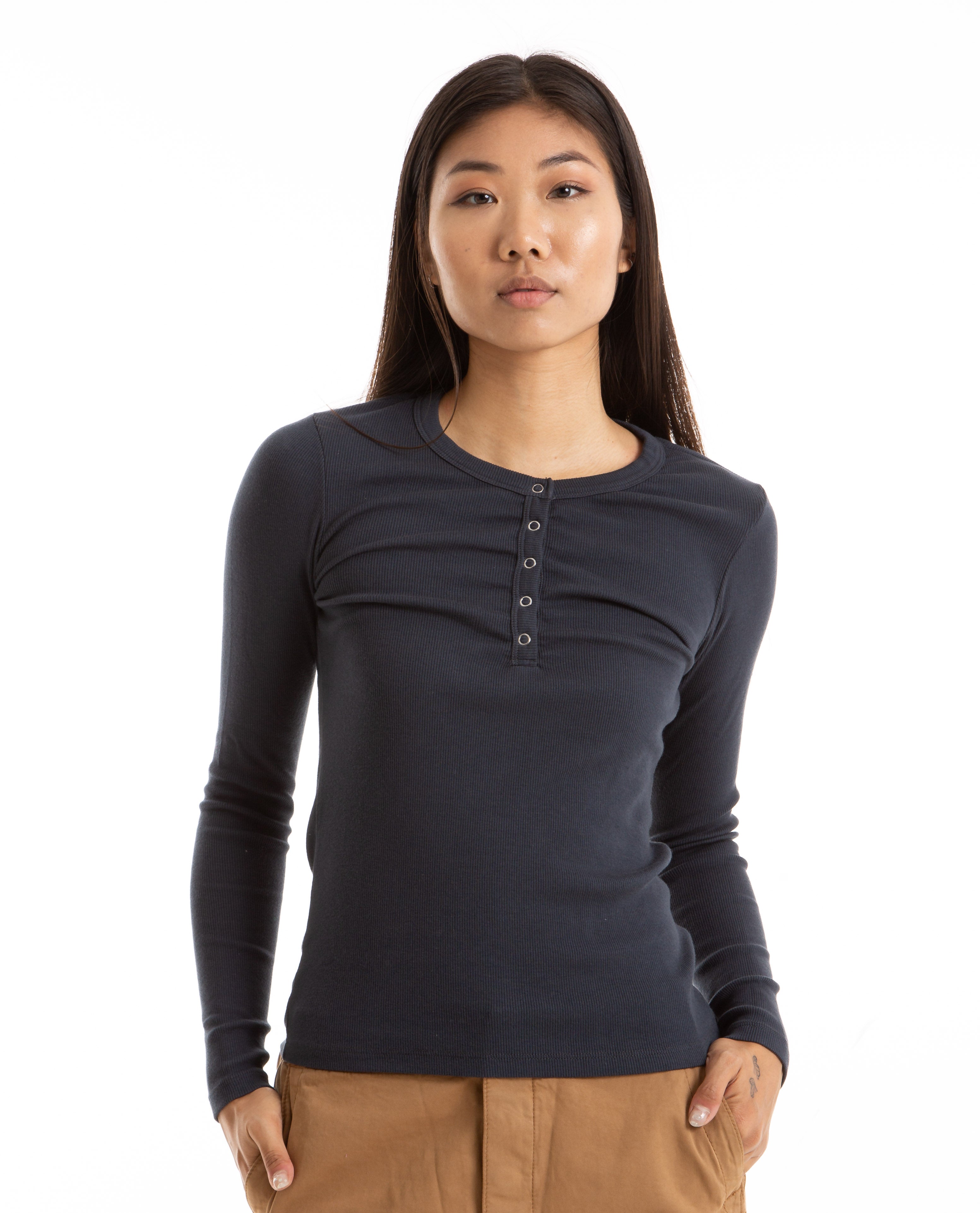 L/S Henley Midnight – American Rag Cie