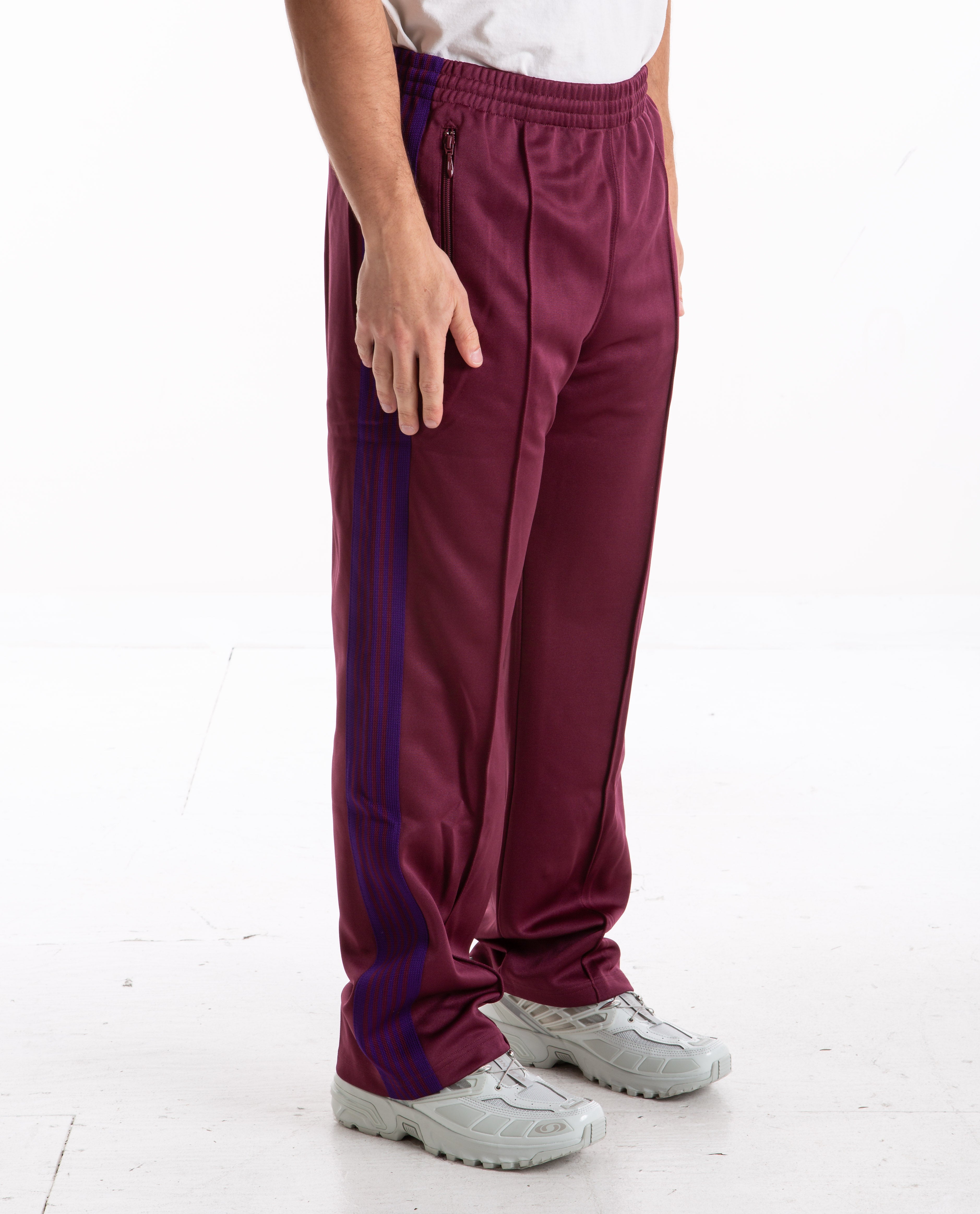 Track Pant Poly Smooth Wine