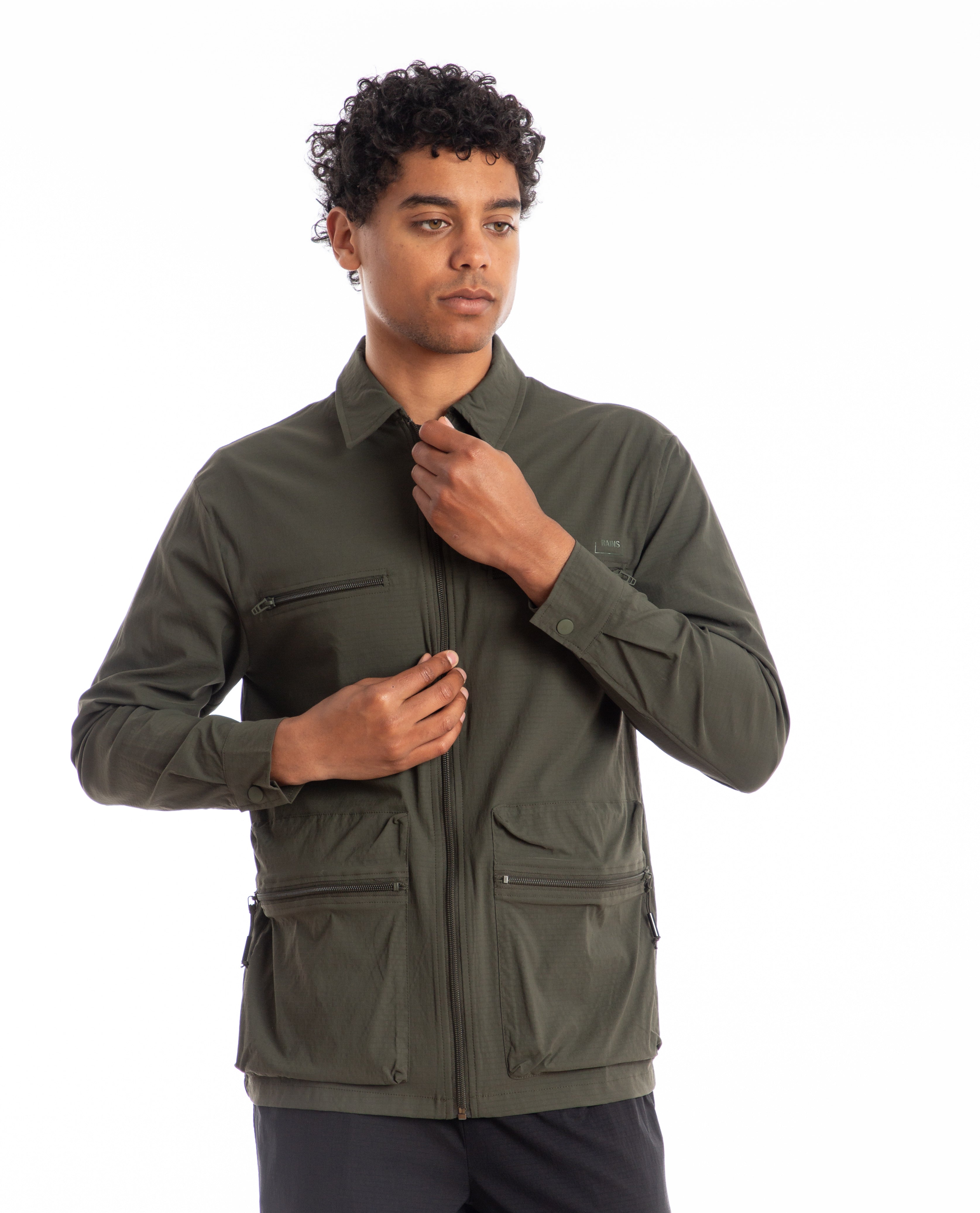 Overshirt zip jacket best sale