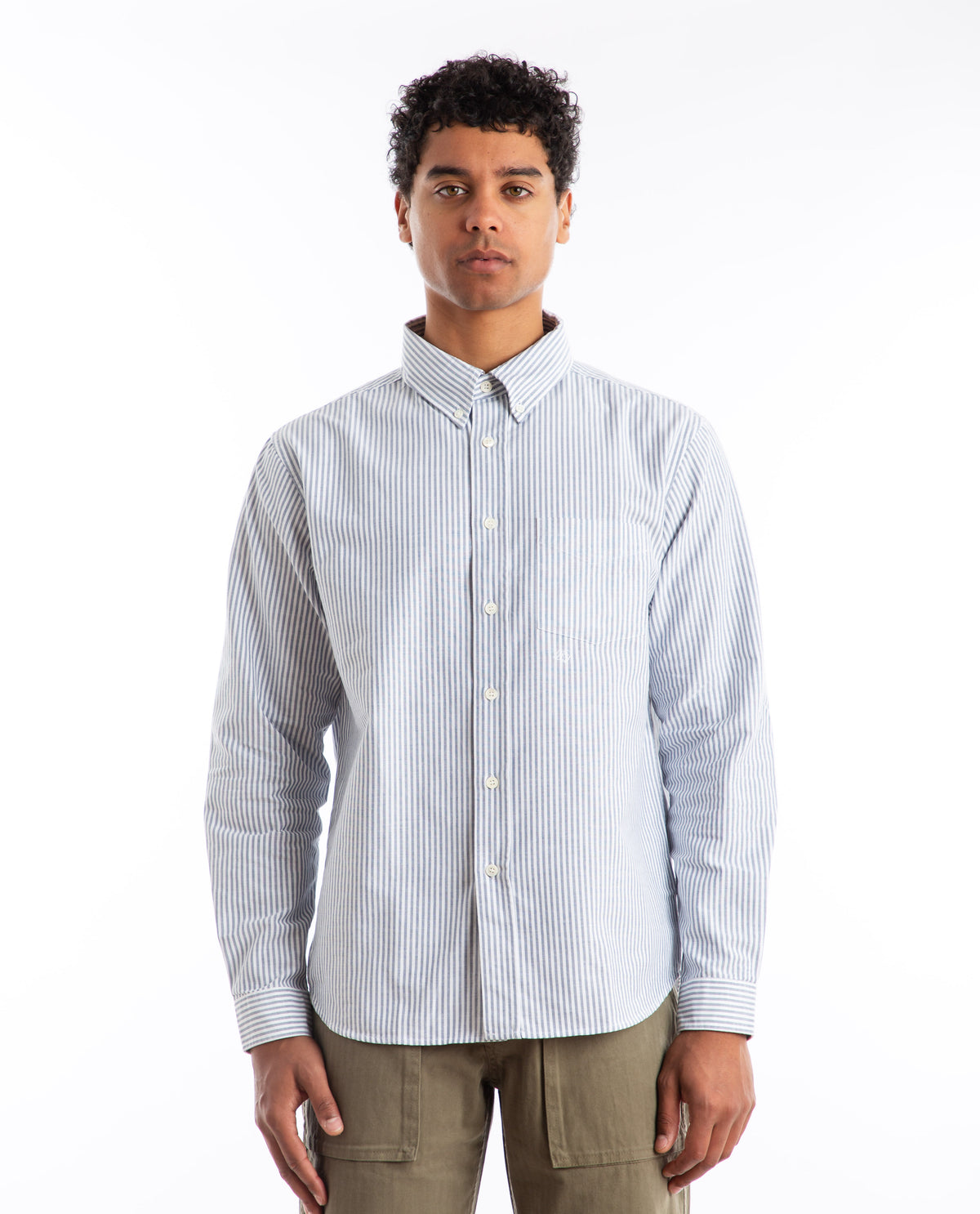 Beefy Cotton Striped Oxford Navy Men Shirts KNICKERBOCKER