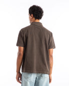 Pique Polo Pigment Dyed Brown Men Shirts STUSSY