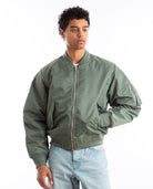 Built Reversible Bomber Jacket Green Men Coats + Jackets STUSSY