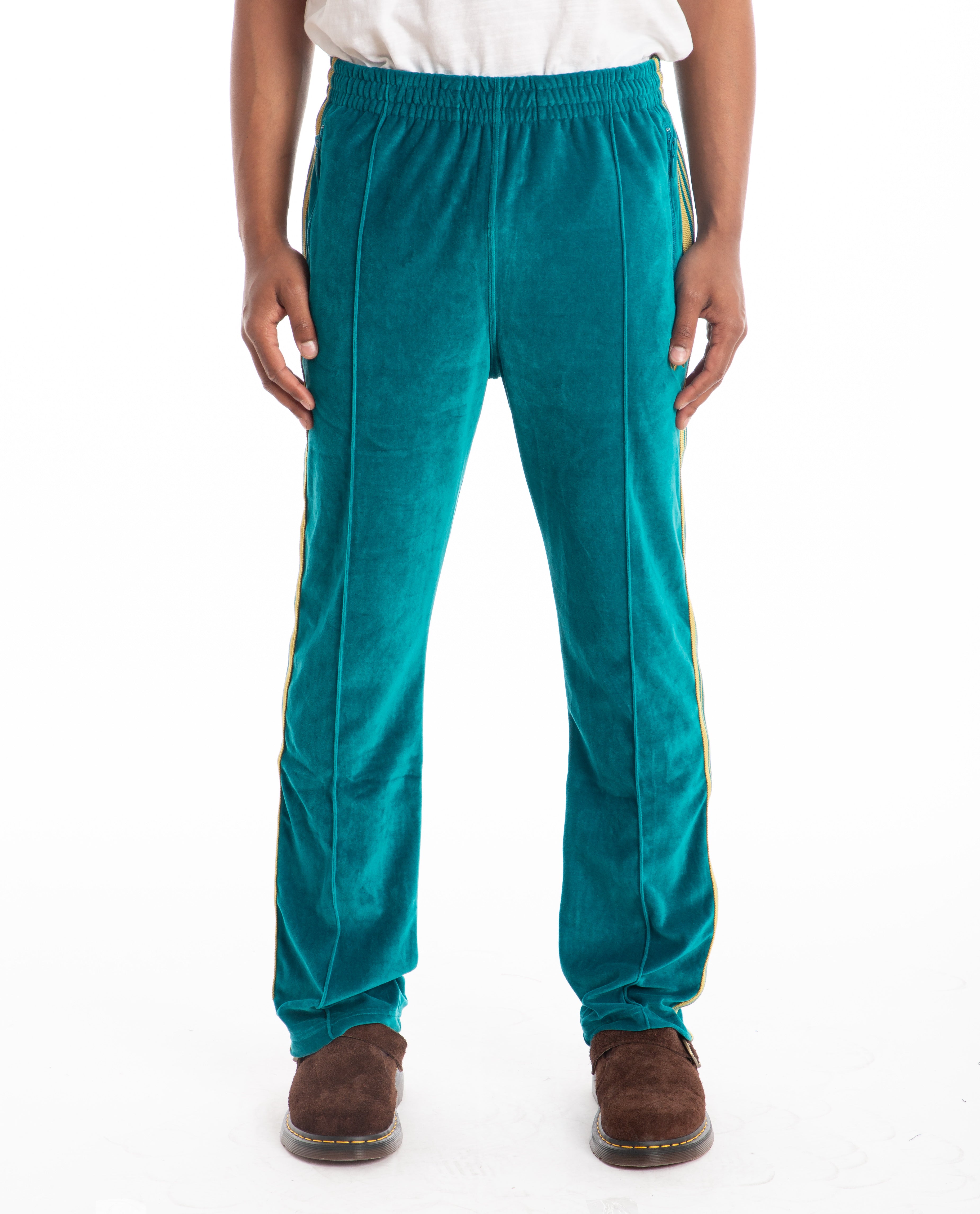 Narrow Velour Track Pant Turquois