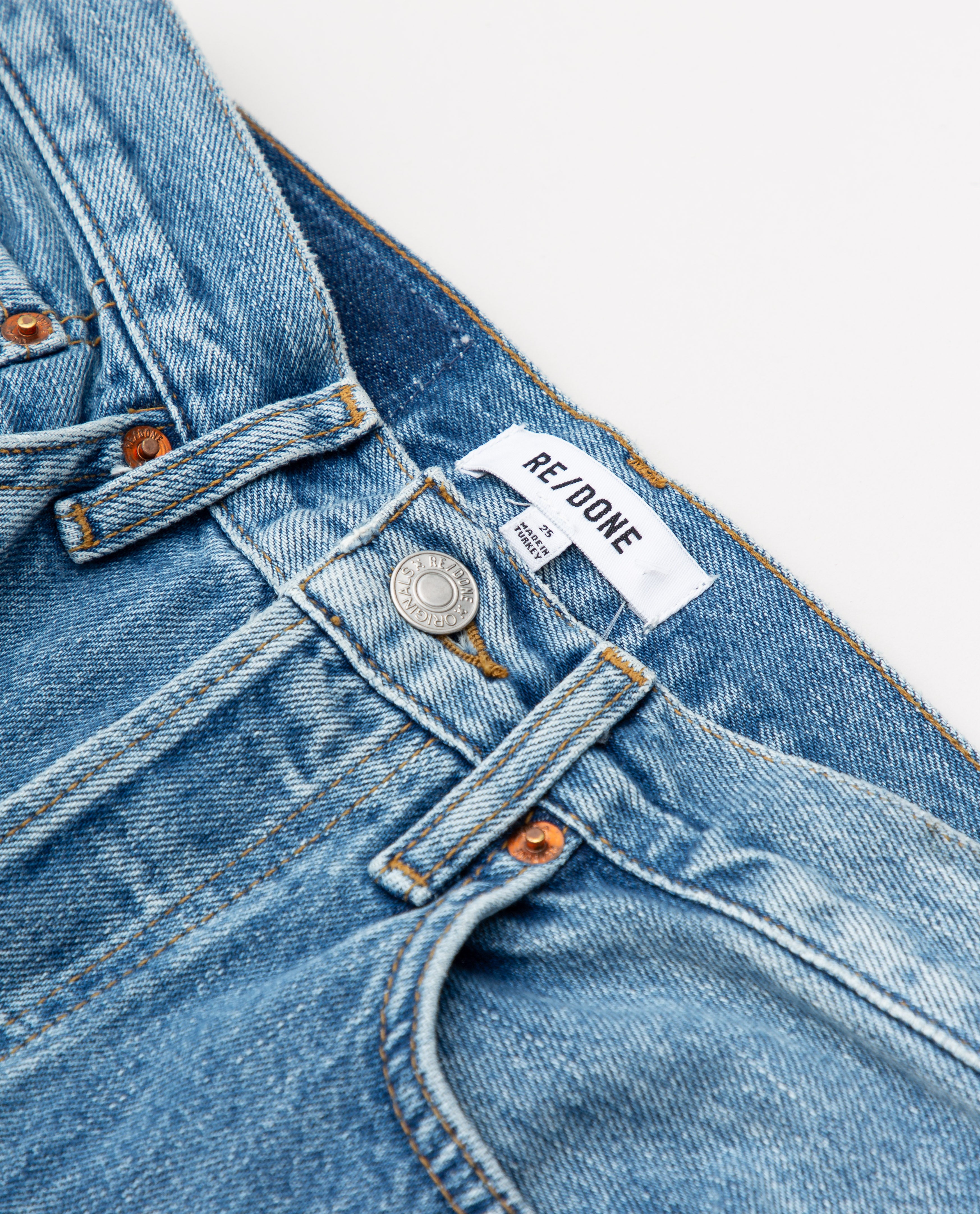 High Rise Stove Pipe Medium Vain Women Straight RE/DONE