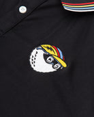 Golf & Cycle Tour de Buckets Performance Polo Black Men Shirts MALBON GOLF