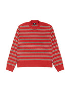 Red striped sweater on a white background