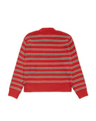Red striped sweater on a white background