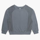 Gray sweatshirt with raglan sleeves on a white background