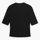 Black t-shirt on a white background