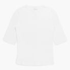 Plain white t-shirt on a white background