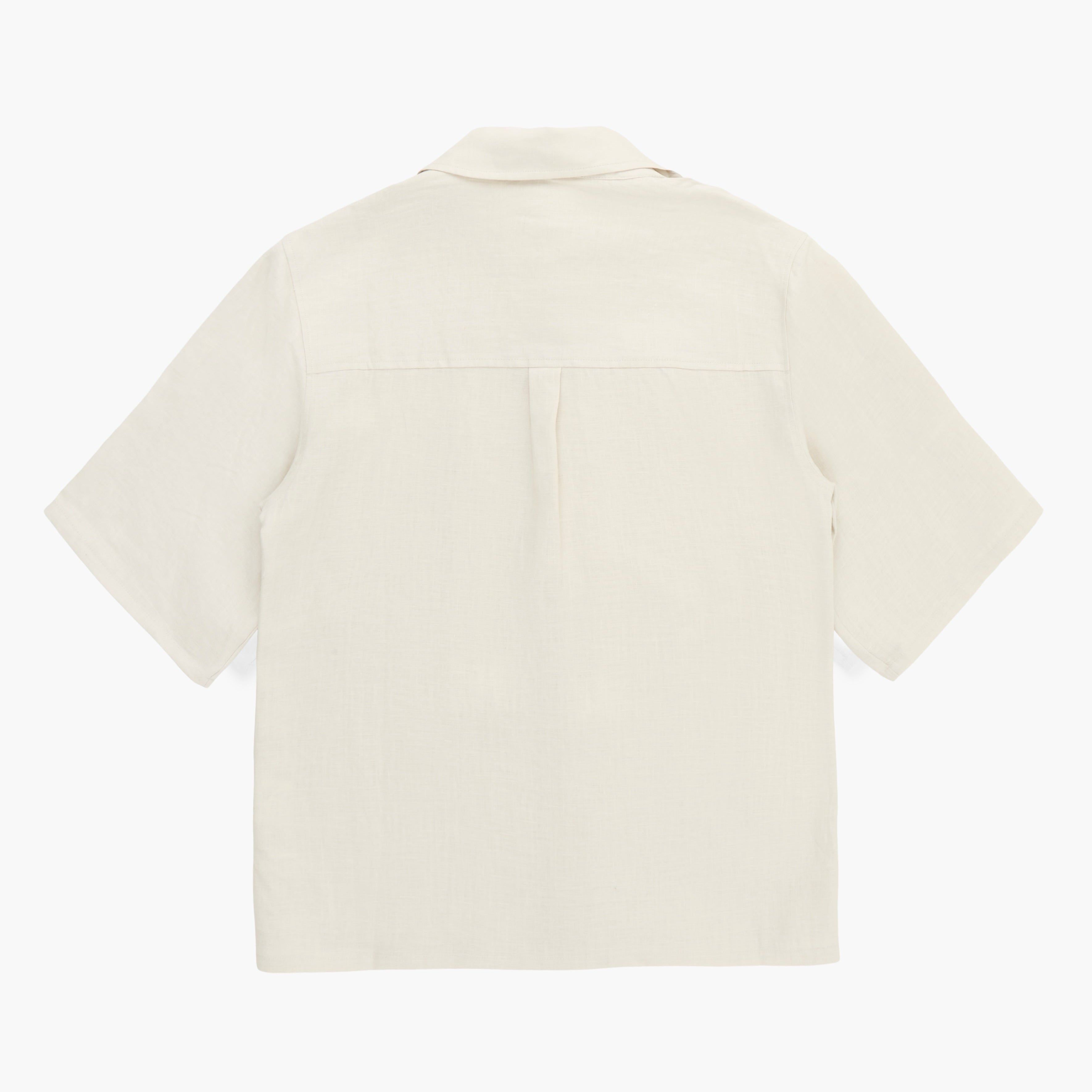 Beige shirt on a white background back view