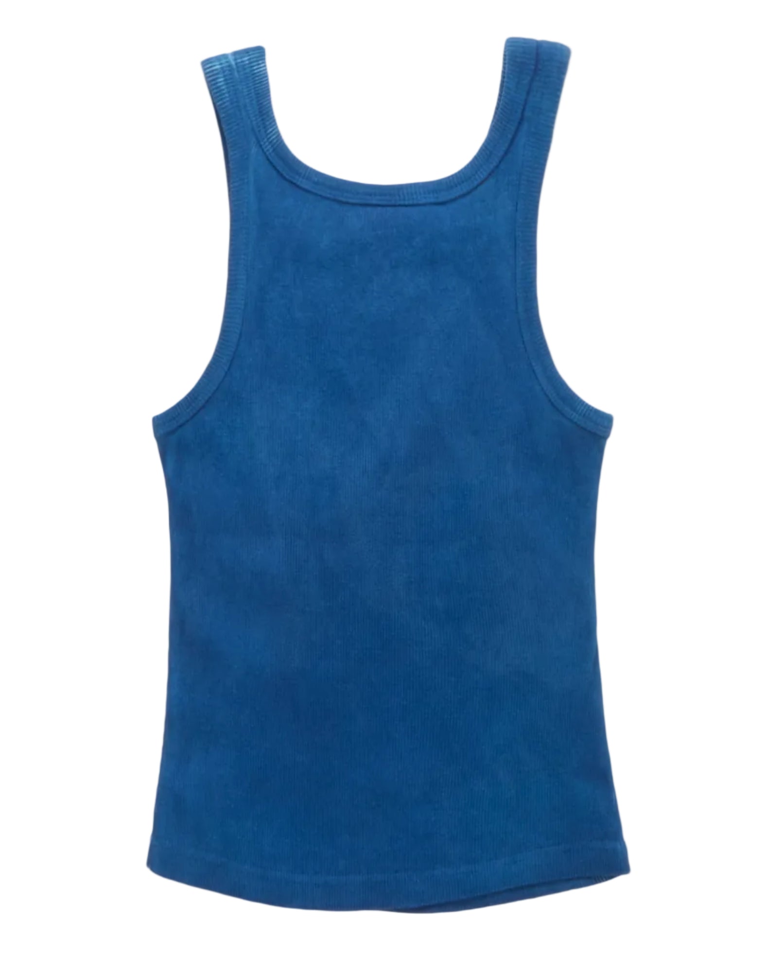 Blue tank top on a white background