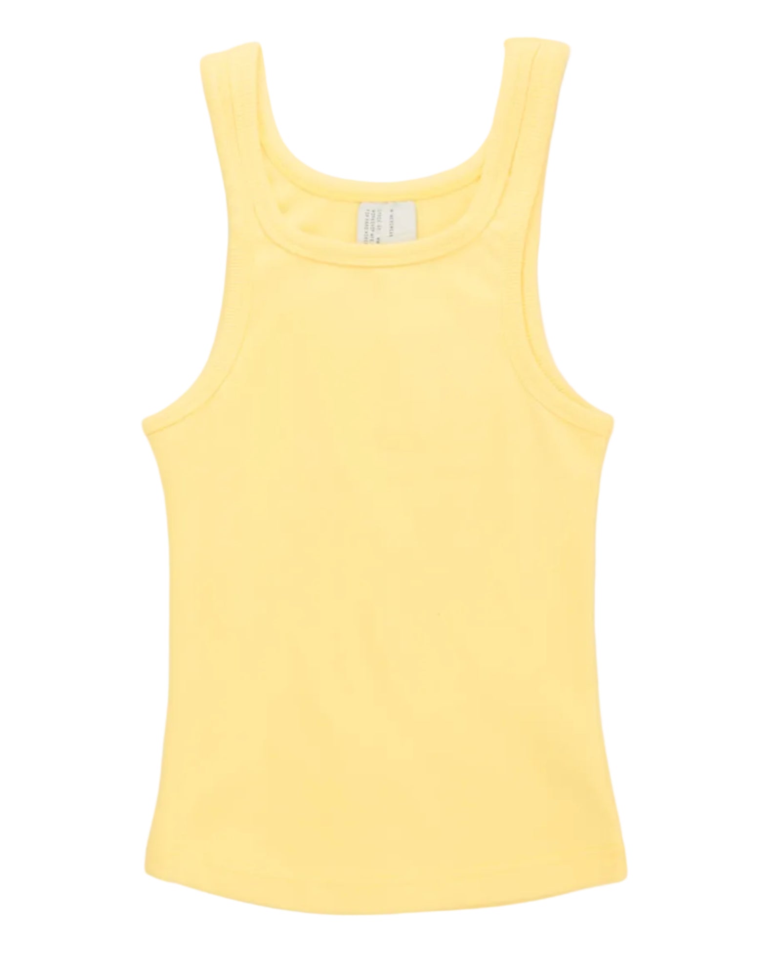 Yellow tank top on a white background