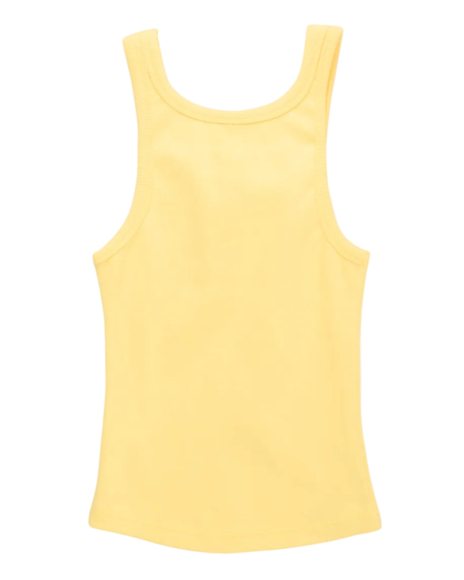 Yellow tank top on a white background