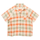 Plaid shirt with short sleeves on a white background