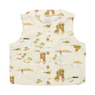 Vest with nature-themed pattern on a white background
