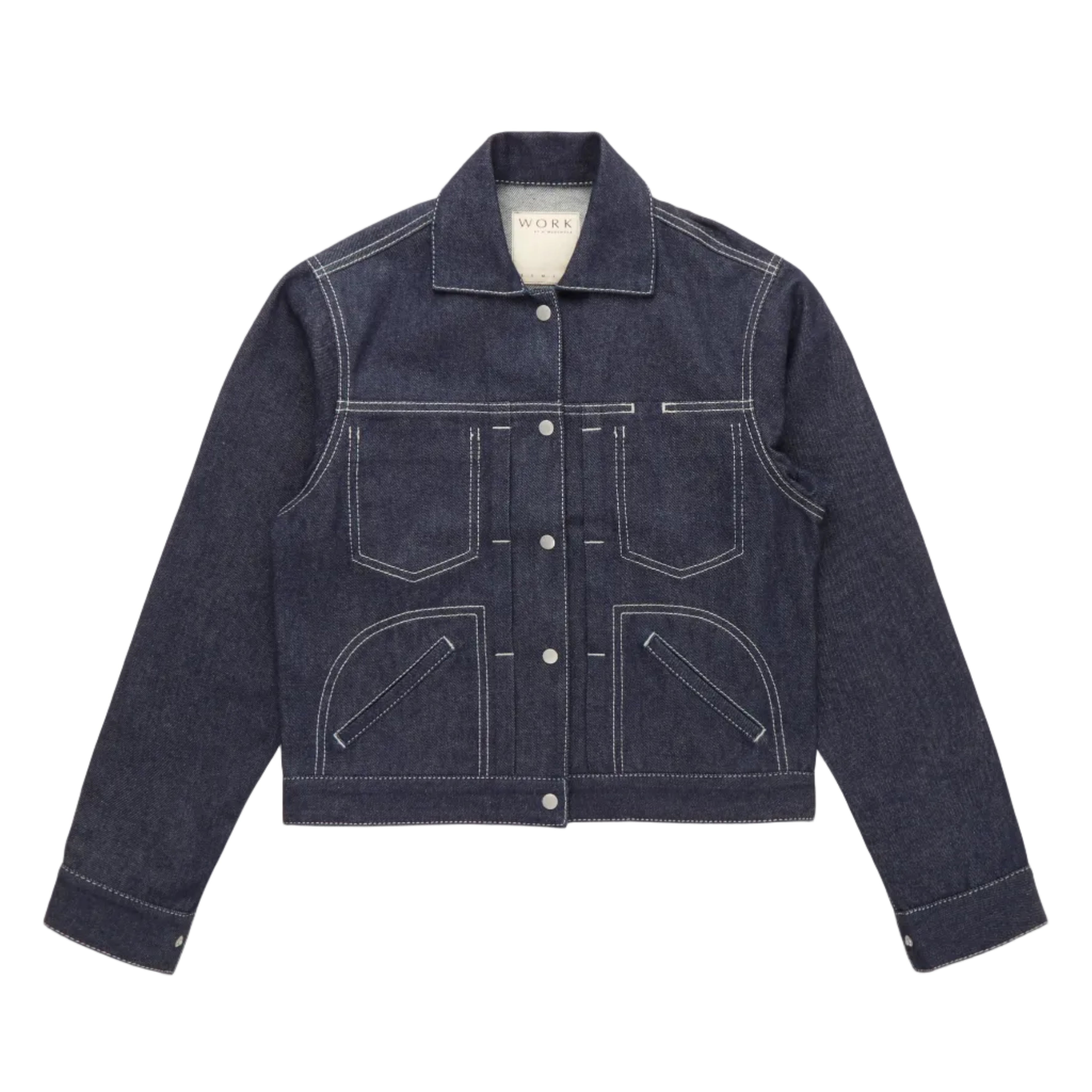 Denim jacket on a white background