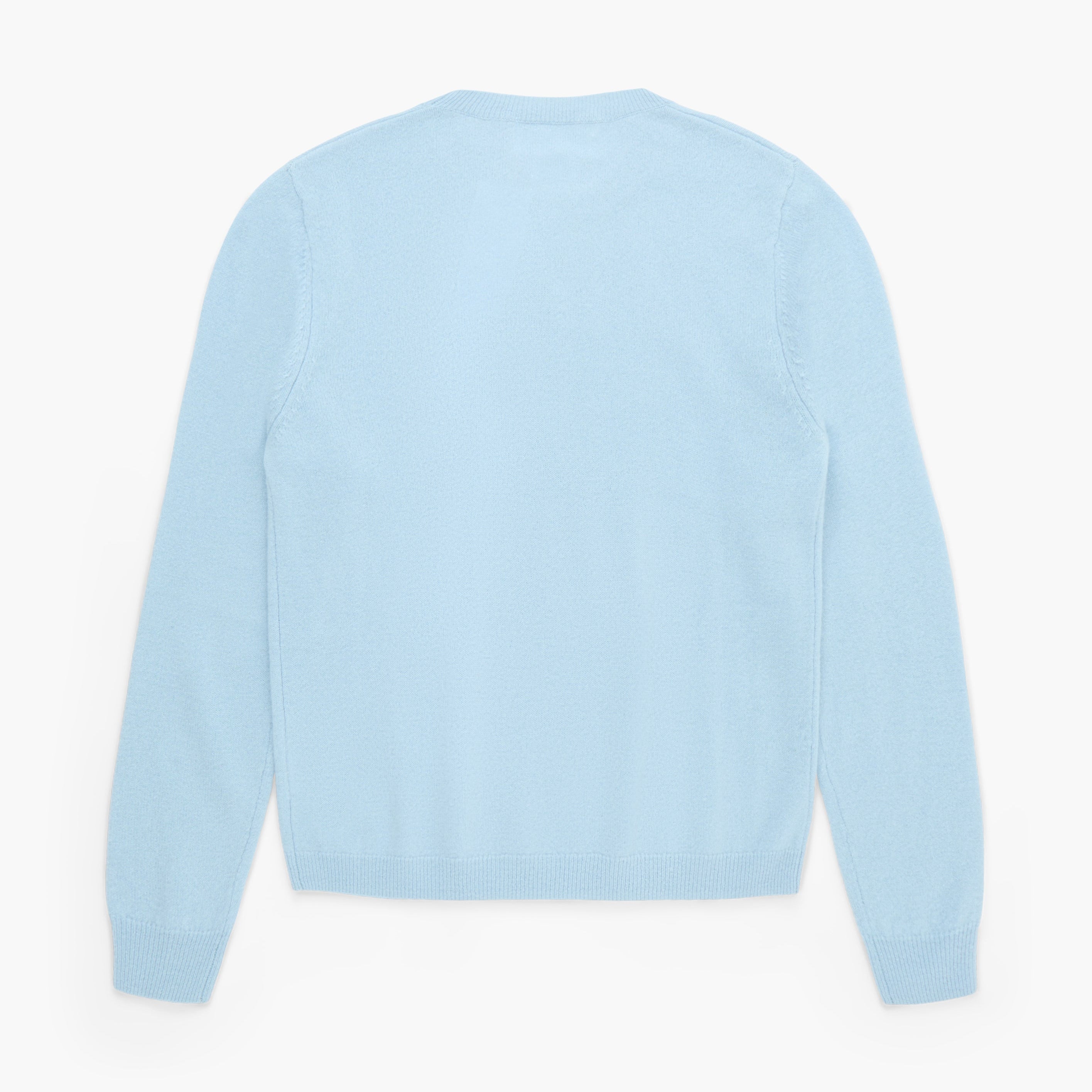 Light blue sweater on a white background