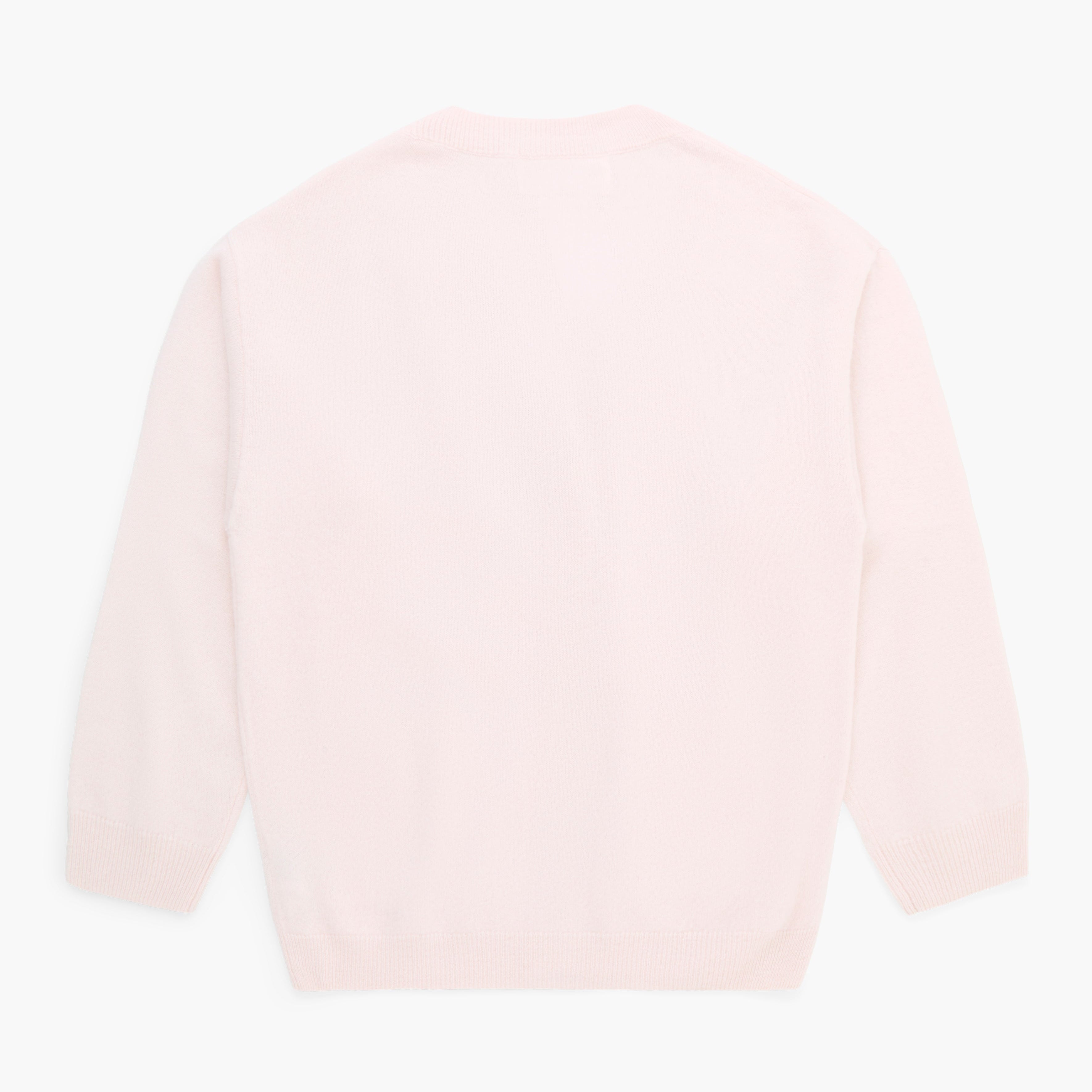 Light pink sweater on a white background