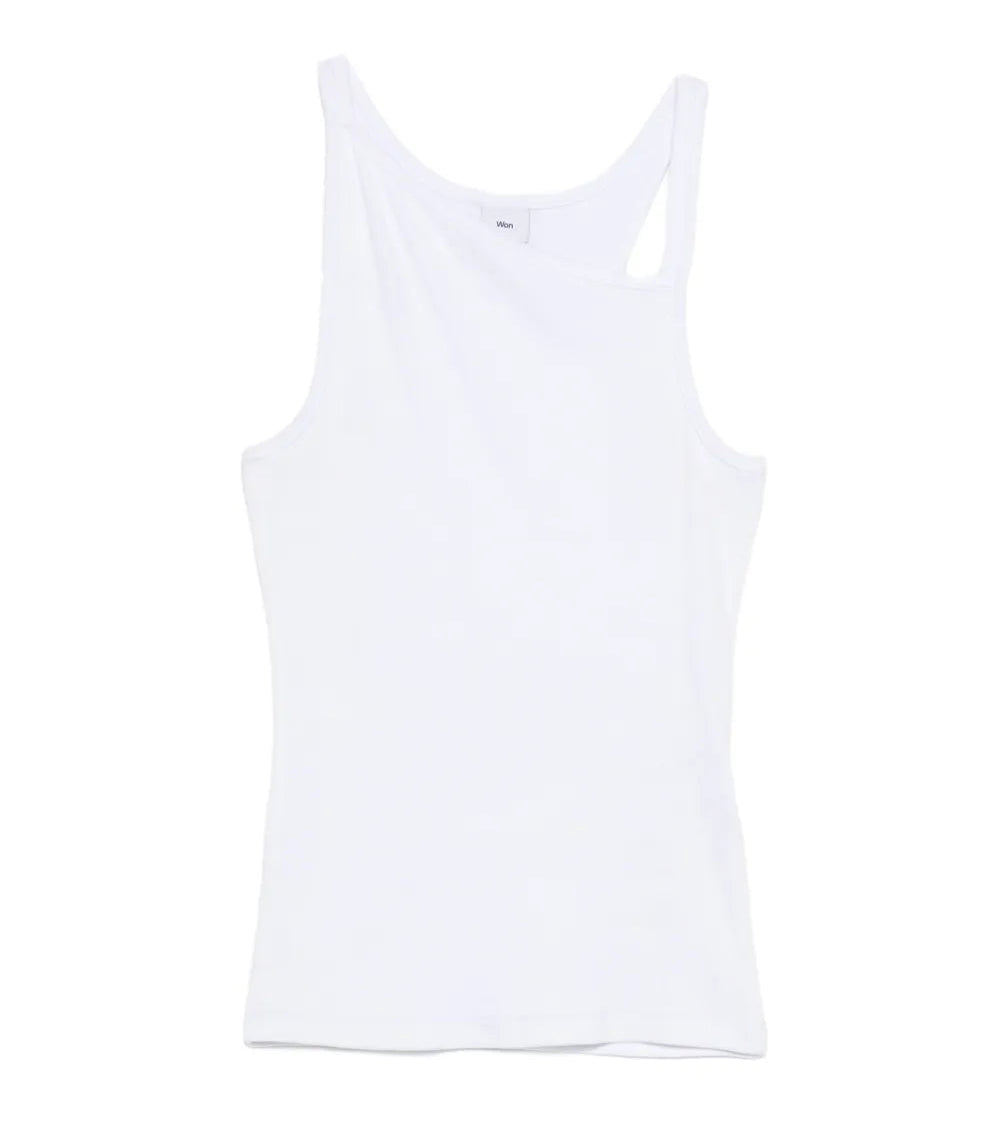 White tank top on a white background