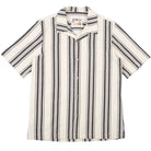 Striped short-sleeve shirt on a white background