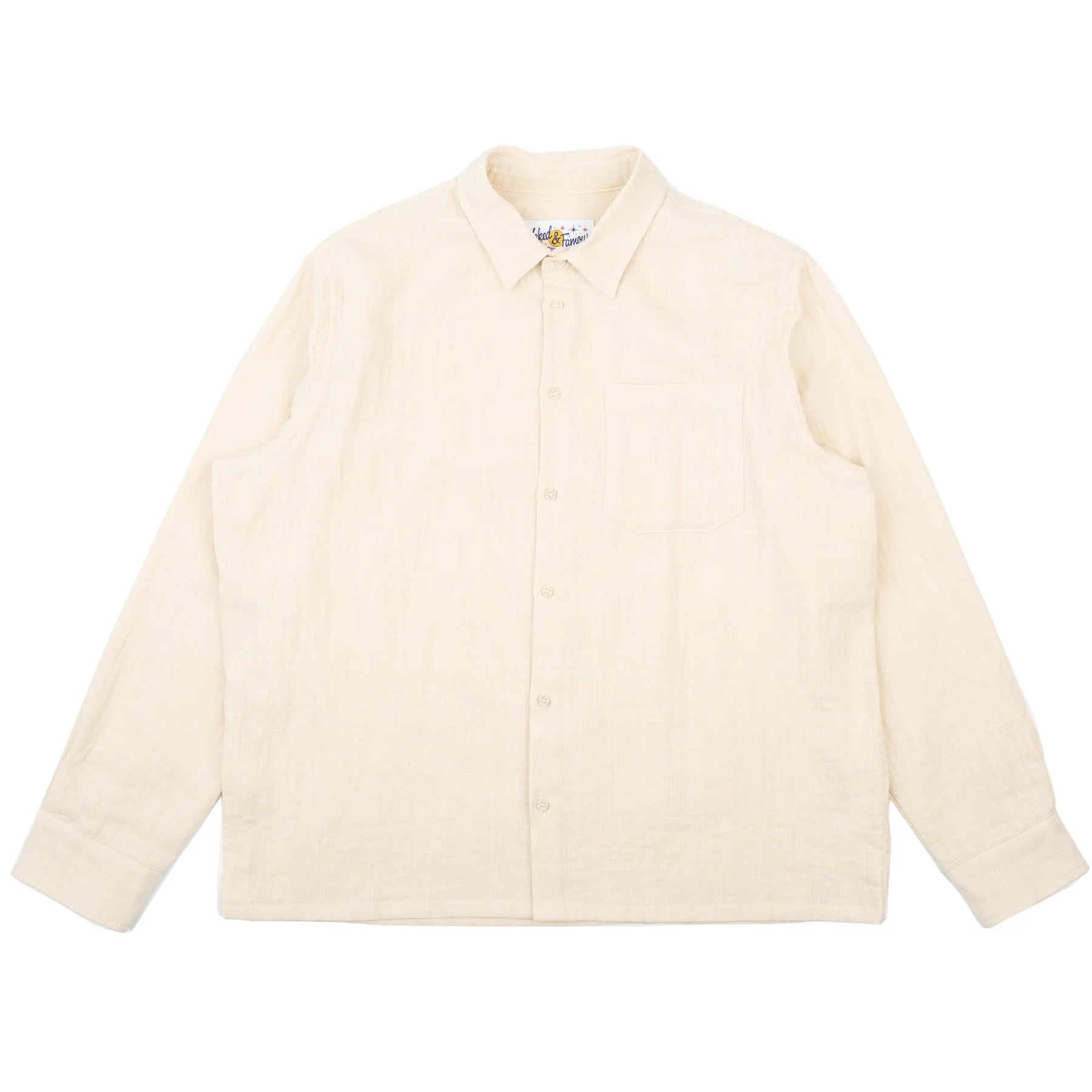 Beige shirt on a white background
