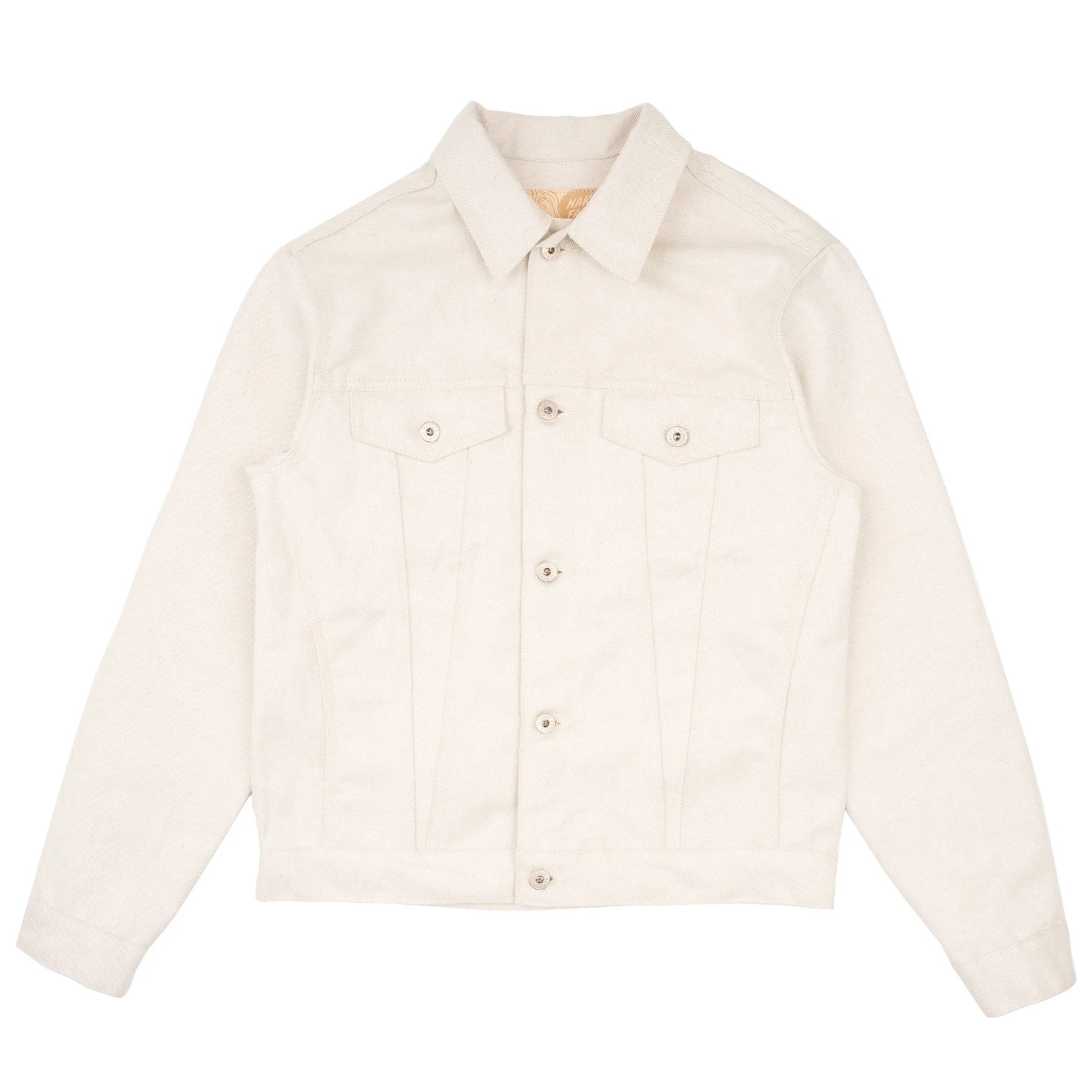 Beige jacket on a white background