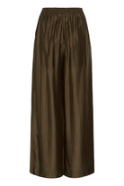 Brown wide-leg pants on a white background