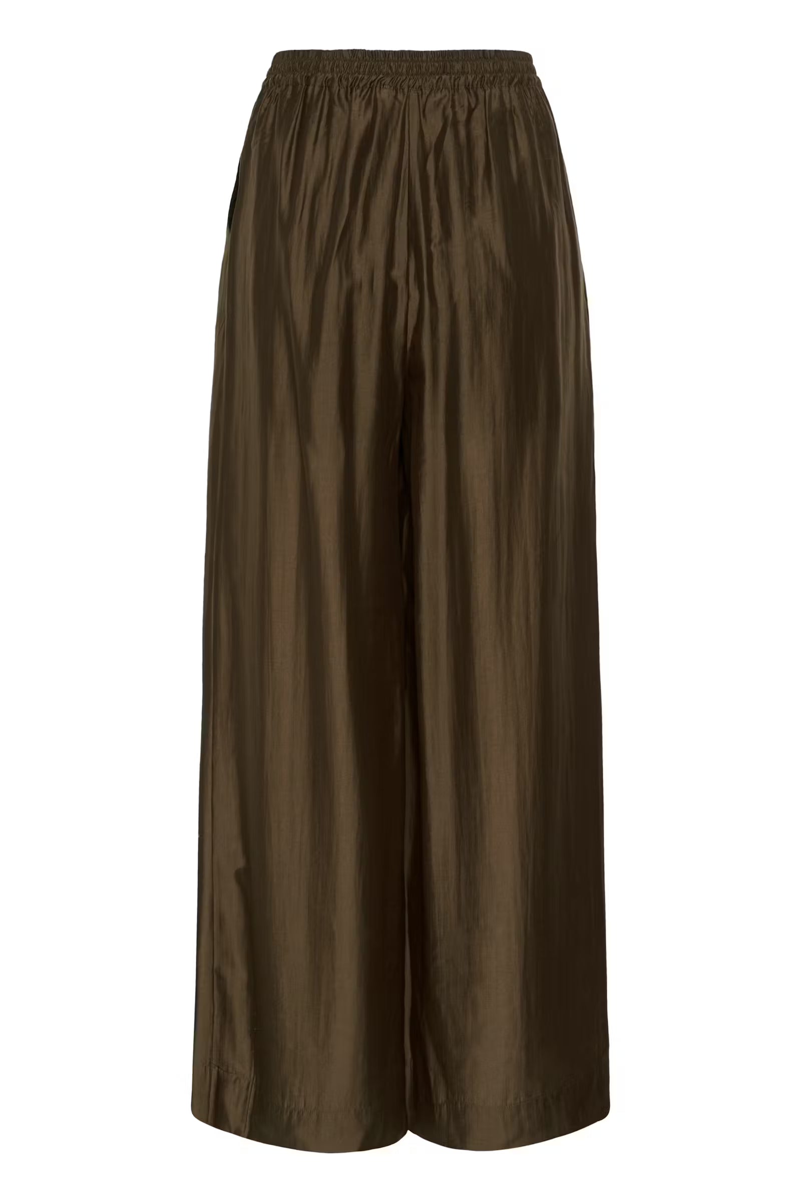 Brown wide-leg pants on a white background