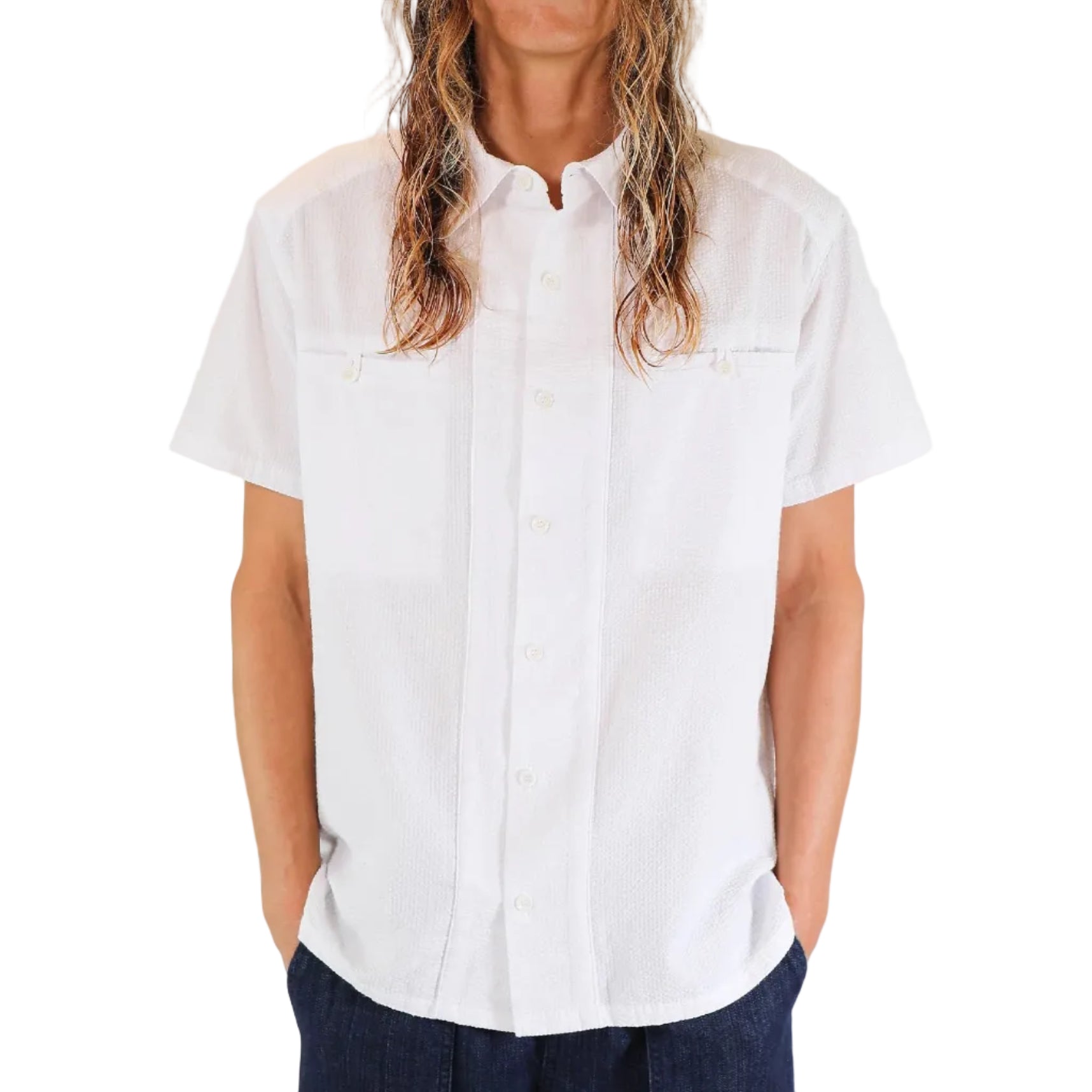 Riveria Seersucker Men Shirts MONADIC
