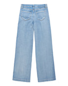 Light blue jeans on a white background