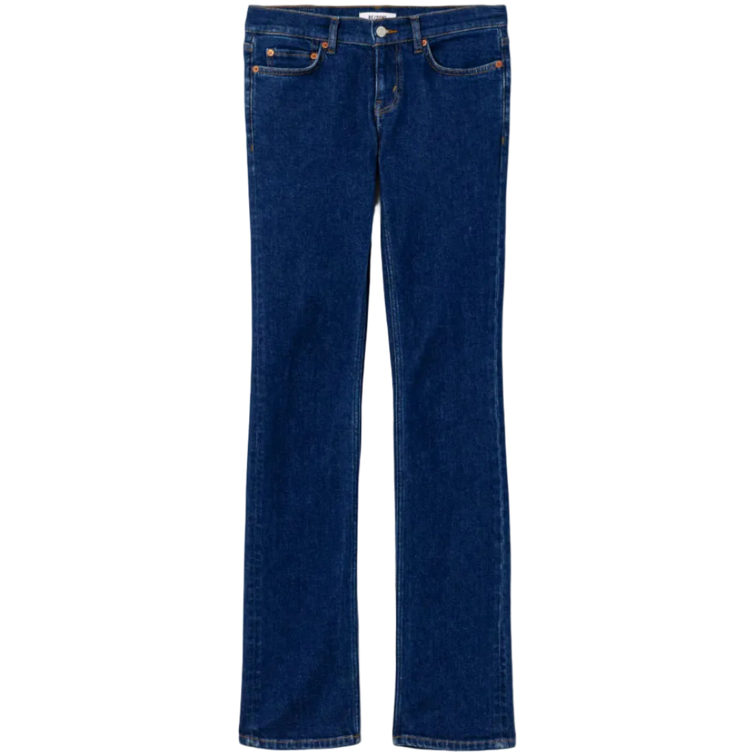 Pair of blue jeans on a white background