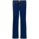Pair of blue jeans on a white background