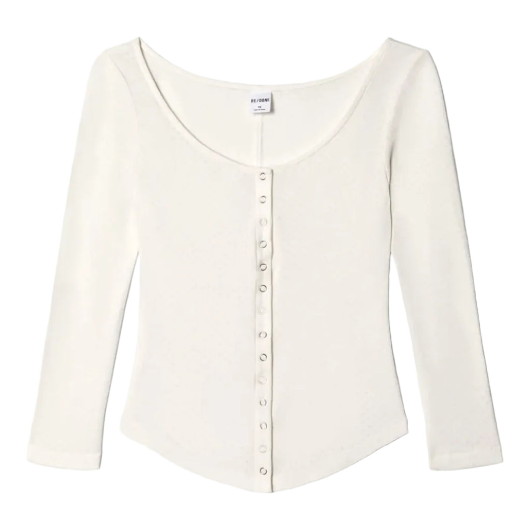 White long-sleeve shirt on a white background