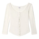 White long-sleeve shirt on a white background