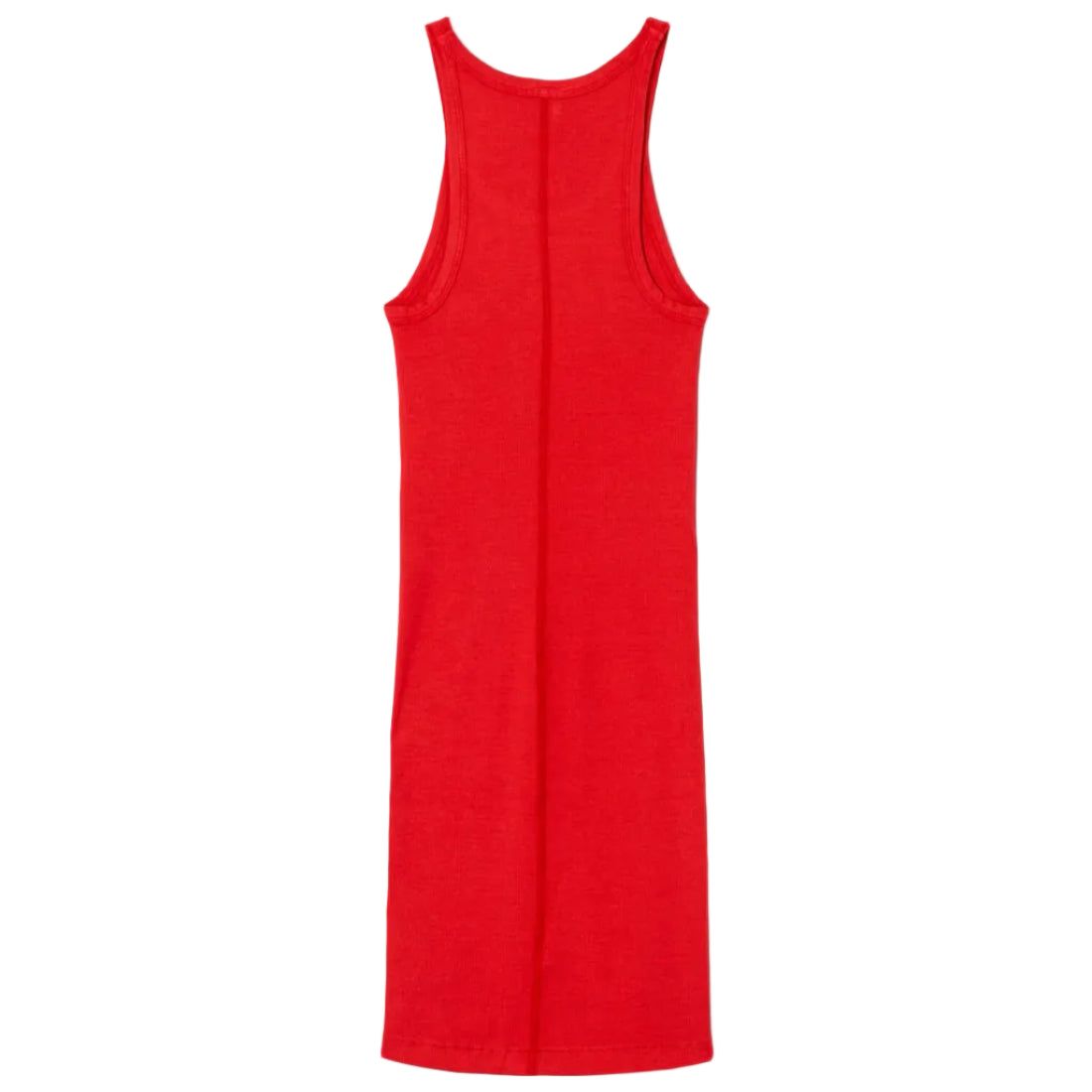 Red tank dress on a white background
