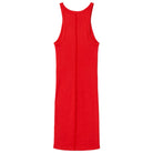 Red tank dress on a white background