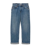 Blue jeans on a white background