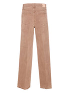 Pair of brown pants on a white background