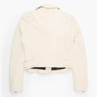 Beige cropped jacket on a white background