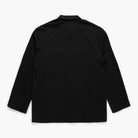Black long-sleeve jacker on a white background